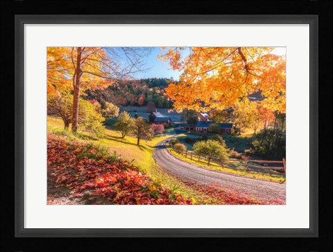 Framed Sleepy Hollow Ranch, Vermont Print