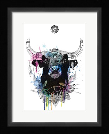 Framed Bull Print