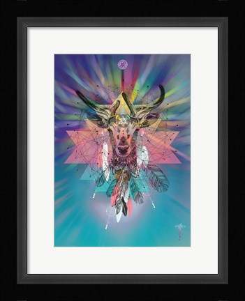 Framed Cosmic Deer Print