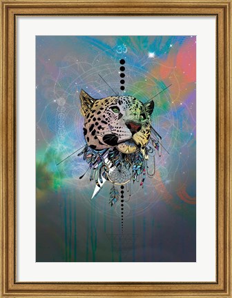 Framed Cosmic Leopard Print
