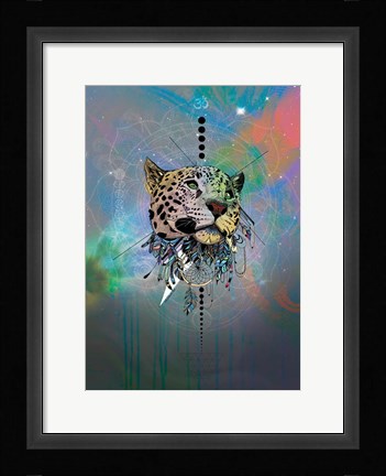 Framed Cosmic Leopard Print