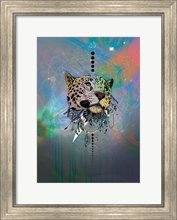 Framed Cosmic Leopard Print