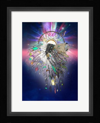 Framed Cosmic Lion Butterfly Print