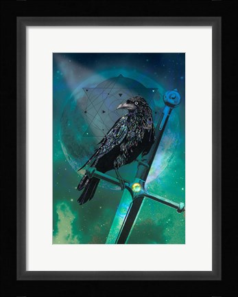 Framed Cosmic Raven Print