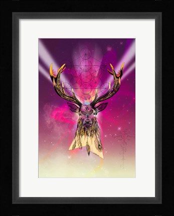 Framed Cosmic Stag Print