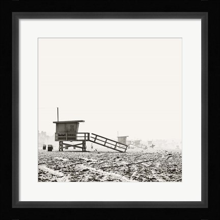 Framed BW Lifeguard Print