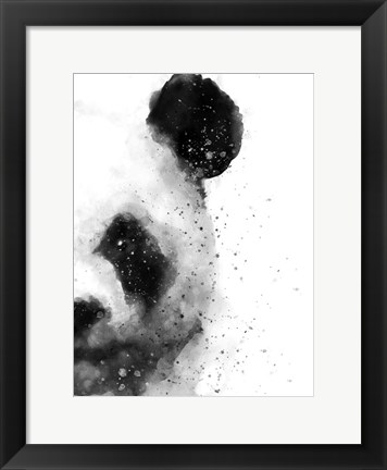 Framed Panda At Attention Print