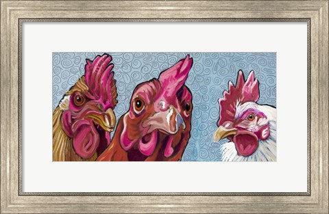 Framed Three Chicks Print