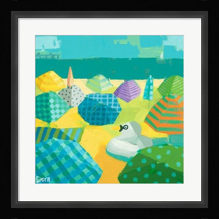 Framed Swan in the Shade Print