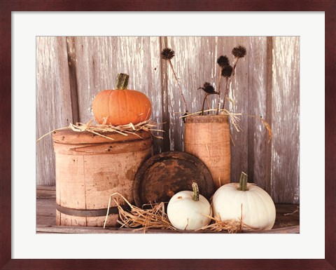 Framed Autumn Pumpkins Print