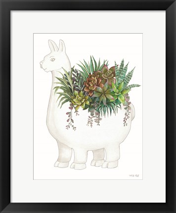 Framed Proud Llama Pot II Print