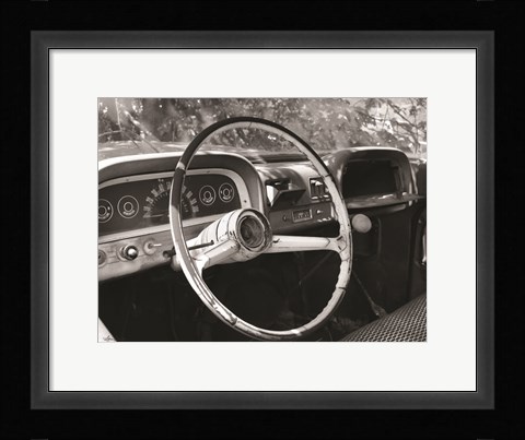 Framed Chevy Steering Wheel Print