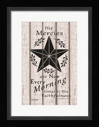 Framed His Mercies are New Every Morning Print