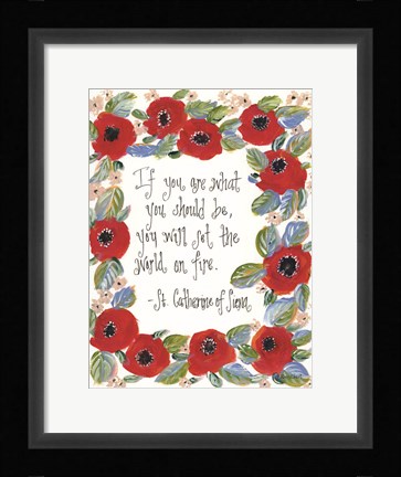 Framed World on Fire St. Catherine Print