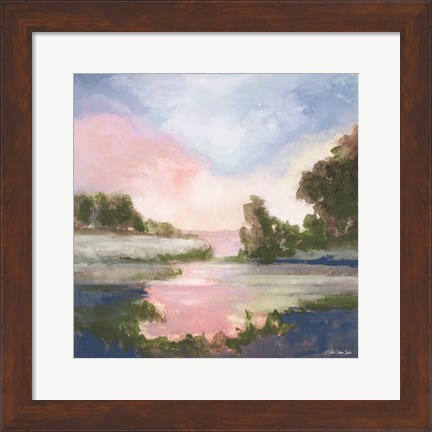 Framed Pastel Countryside 1 Print