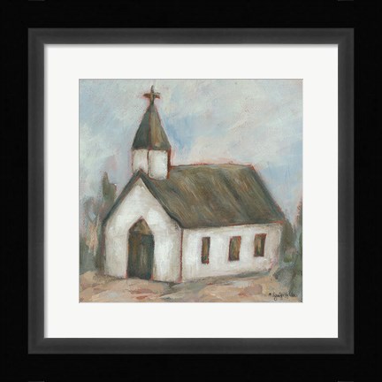 Framed Chapel on the Hill Print
