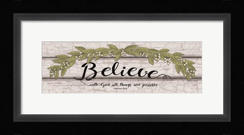 Framed Believe Print