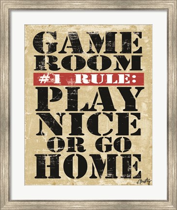 Framed Game Room #1 Rule Print