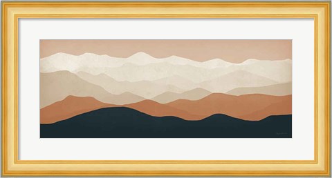 Framed Terra Cotta Sky Mountains Print