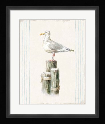 Framed Floursack Nautical XIII no Words Print