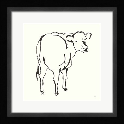 Framed Line Cow Print