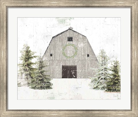 Framed Holiday Barn Print