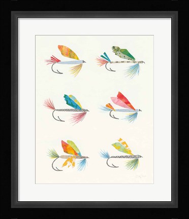 Framed Angling in the Stream Lures Print