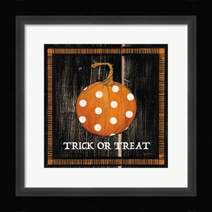 Framed Trick or Treat Pumpkin Print