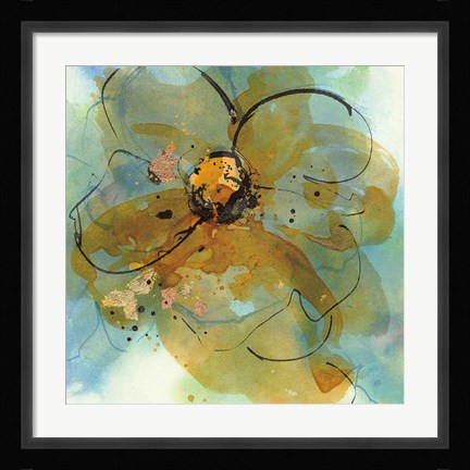 Framed Amber and Leaf II Print