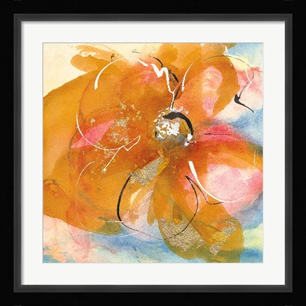 Framed Amber Wash I Print