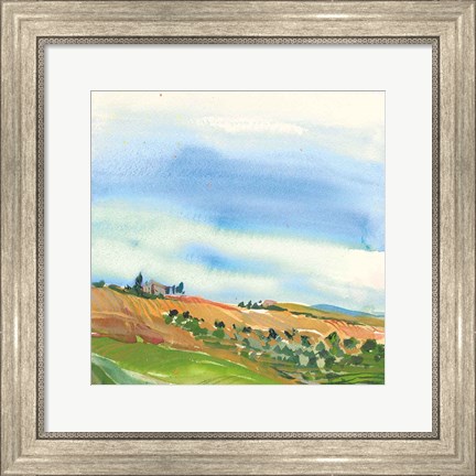 Framed Tuscan Fields Print