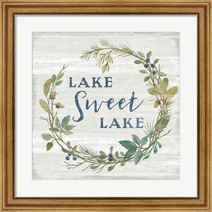 Framed Lakeside Retreat V Print