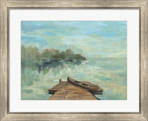 Framed Lakeside Retreat II no Wood Print