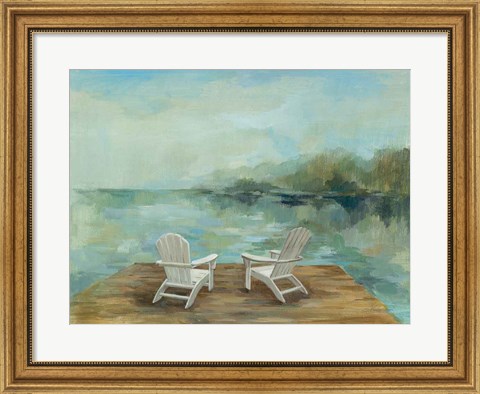 Framed Lakeside Retreat I no Wood Print