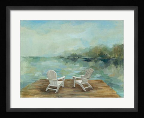 Framed Lakeside Retreat I no Wood Print