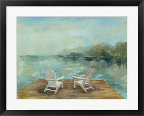 Framed Lakeside Retreat I no Wood Print