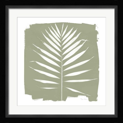 Framed Nature by the Lake - Frond IV Warm Sq Print