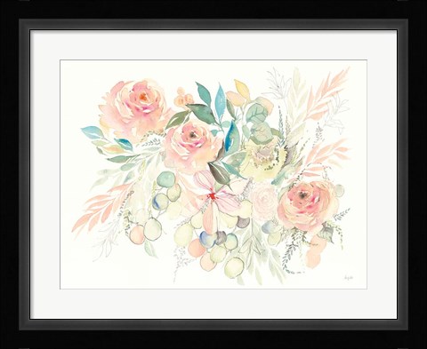 Framed Watercolor Blossom I Print