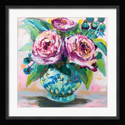 Framed Pink Peonies II Print