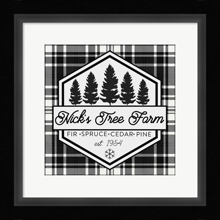Framed Plaid Holidays I Print