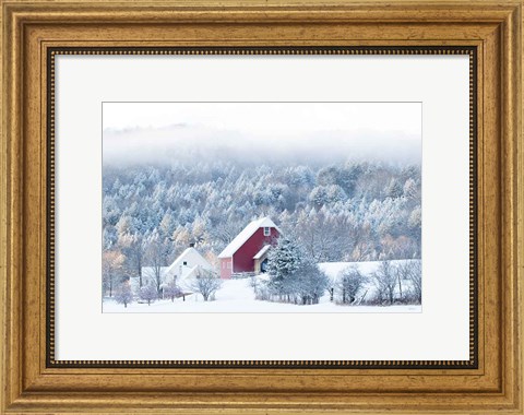 Framed Snowy Valley Print