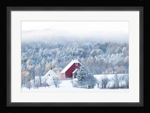 Framed Snowy Valley Print