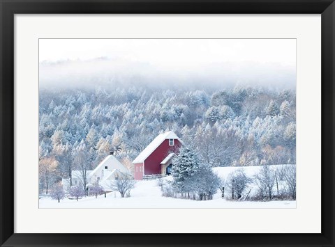 Framed Snowy Valley Print
