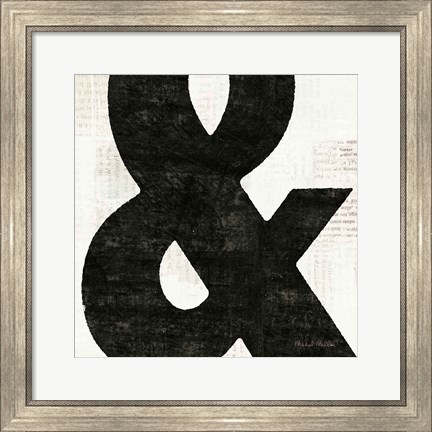 Framed Punctuated Black Square  III Print