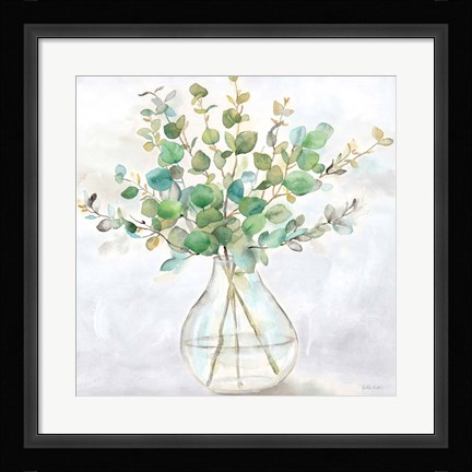 Framed Eucalyptus Vase II Print