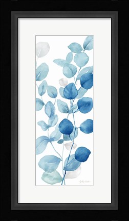 Framed Indigo Botanical panel I Print