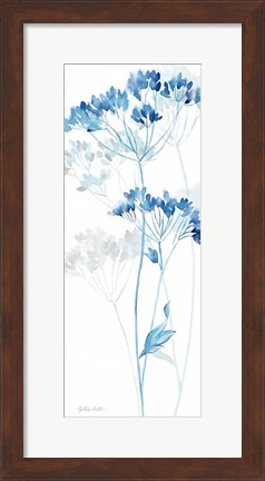 Framed Indigo Botanical panel IV Print