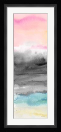 Framed Pink Sunset Abstract panel I Print