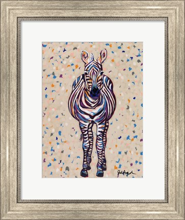 Framed Fruit Stripe Zebra Print