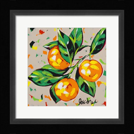 Framed Fruit Sketch Oranges Print